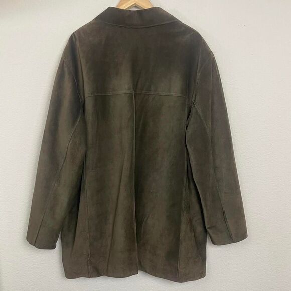 Andrew Marc Brown Suede Leather Blazer Jacket Coat Size XL Made in Korea - Picture 5 of 5